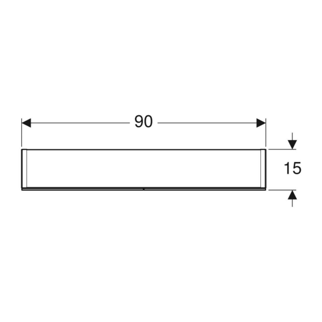 Geberit Armoire miroir Option 90x70x15mm, avec éclairage, 2 portes