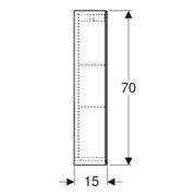 Geberit Armoire miroir Option 90x70x15mm, avec éclairage, 2 portes-5