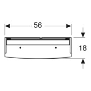 Geberit Armoire miroir Option Basic 55x67,5x14cm, avec éclairage, 2 portes, blanc-2