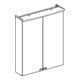 Geberit Armoire miroir Option Basic 55x67,5x14cm, avec éclairage, 2 portes, blanc-4