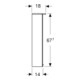 Geberit Armoire miroir Option Basic 55x67,5x14cm, avec éclairage, 2 portes, blanc