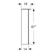 Geberit Armoire miroir Option Basic 60x67,5x14 cm, avec éclairage, 2 portes, blanc-2