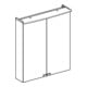 Geberit Armoire miroir Option Basic 60x67,5x14 cm, avec éclairage, 2 portes, blanc