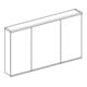 Geberit Armoire miroir Option Plus 120x70x17,2 cm, avec éclairage, 3 portes