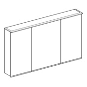 Geberit Armoire miroir Option Plus 120x70x17,2 cm, avec éclairage, 3 portes-2