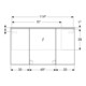 Geberit Armoire miroir Option Plus 120x70x17,2 cm, avec éclairage, 3 portes