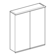 Geberit Armoire miroir Option Plus 60x70x17,2 cm, avec éclairage, 2 portes-2