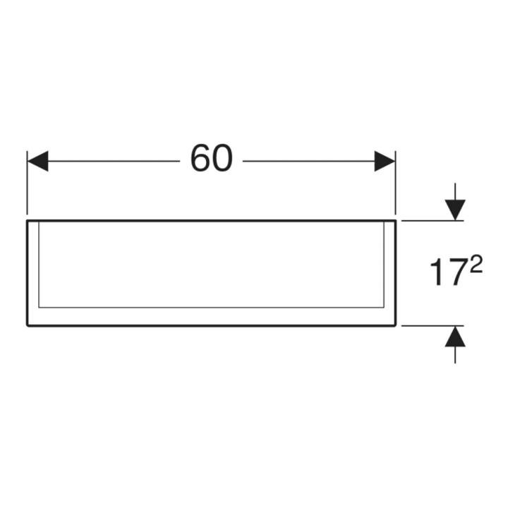 Geberit Armoire miroir Option Plus 60x70x17,2 cm, avec éclairage, 2 portes