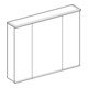 Geberit Armoire miroir Option Plus 90x70x17,2 cm, avec éclairage, 3 portes