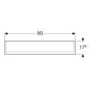 Geberit Armoire miroir Option Plus 90x70x17,2 cm, avec éclairage, 3 portes-4
