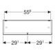Geberit Armoire miroir Renova Plan 58,8 cm, lave, laqué mat, 2 portes