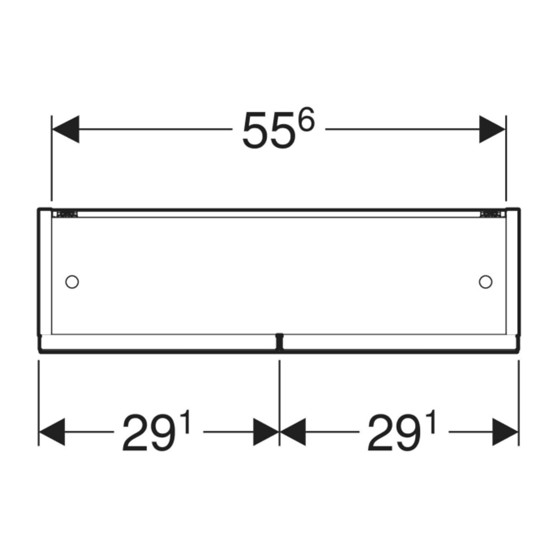 Geberit Armoire miroir Renova Plan 58,8 cm, lave, laqué mat, 2 portes