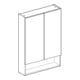 Geberit Armoire miroir Renova Plan 58,8 cm, lave, laqué mat, 2 portes