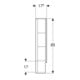 Geberit Armoire miroir Renova Plan 58,8 cm, lave, laqué mat, 2 portes