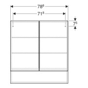 Geberit Armoire miroir Renova Plan 78,8 cm, lave, laqué mat, 2 portes-4