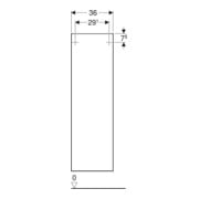 Geberit Armoire moyenne Smyle Square 36x118x29,9cm, 1 porte, gris sable brillant-2