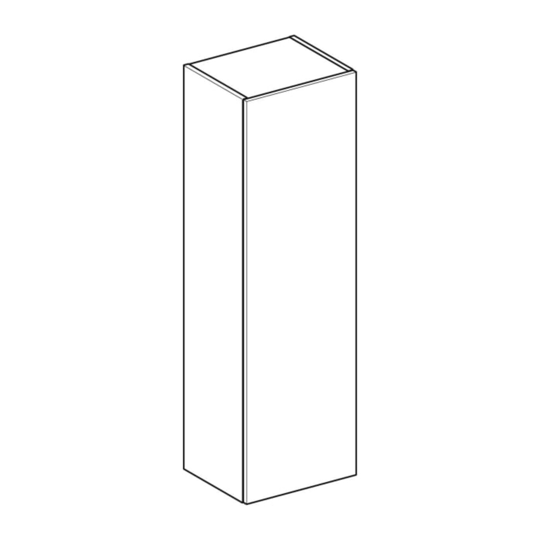 Geberit Armoire moyenne Smyle Square 36x118x29,9cm, 1 porte, gris sable brillant