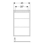 Geberit Armoire murale 45x70x15 cm, droite, 1 porte, lava/laqué ma-5