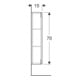 Geberit Armoire murale 45x70x15 cm, droite, 1 porte, lava/laqué ma