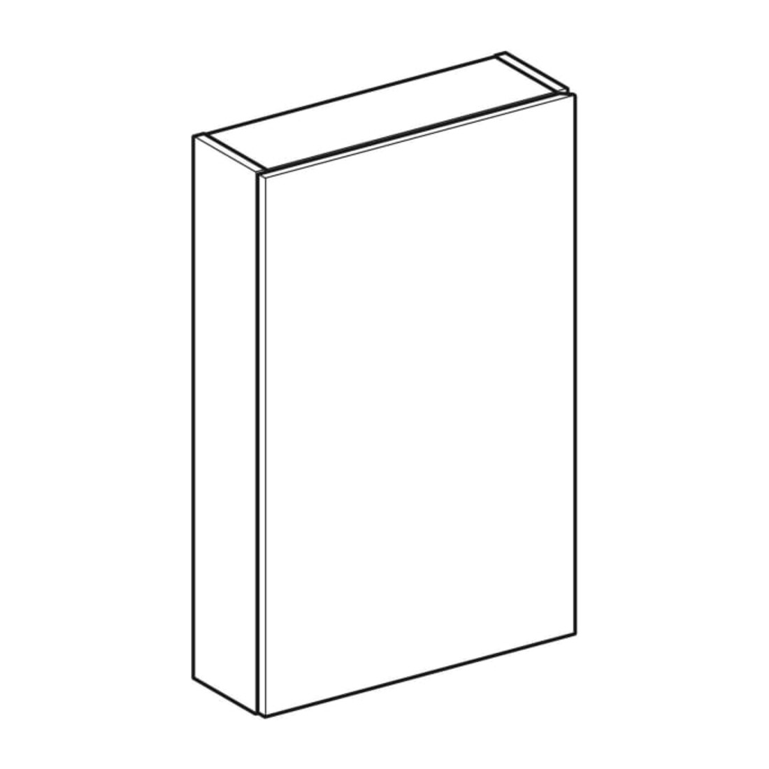 Geberit Armoire murale 45x70x15 cm, droite, 1 porte, noyer/Mélamine struct.