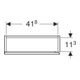 Geberit Armoire murale 45x70x15 cm, droite, 1 porte, noyer/Mélamine struct.