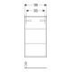Geberit Armoire murale Renova Plan 39x70x17,3 cm, 1 porte, noyer, finition structurée-4