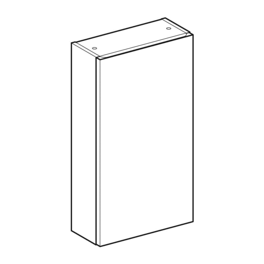Geberit Armoire murale Renova Plan 39x70x17,3 cm, 1 porte, noyer, finition structurée