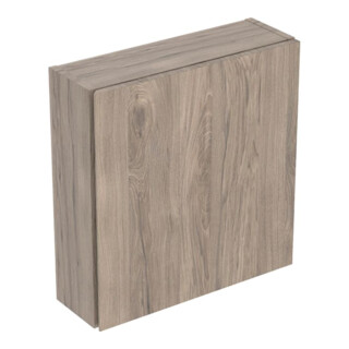 Geberit Armoire suspendue 45x46,7x15 cm, carrée, 1 porte, noyer/struc. mélaminé