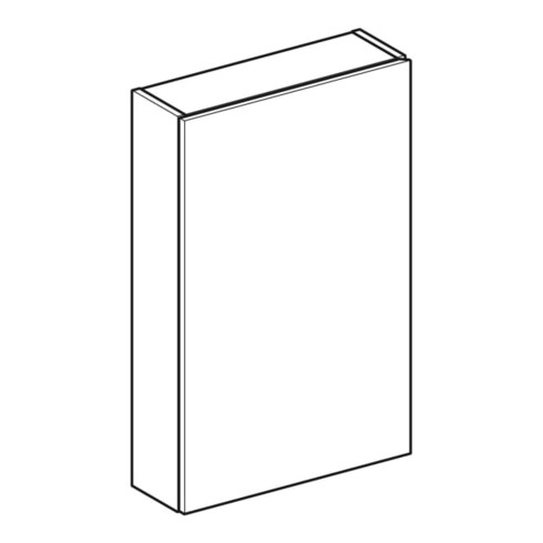 Geberit Armoire suspendue 45x70x15 cm, droite, 1 porte, chêne naturel/mélaminé structuré