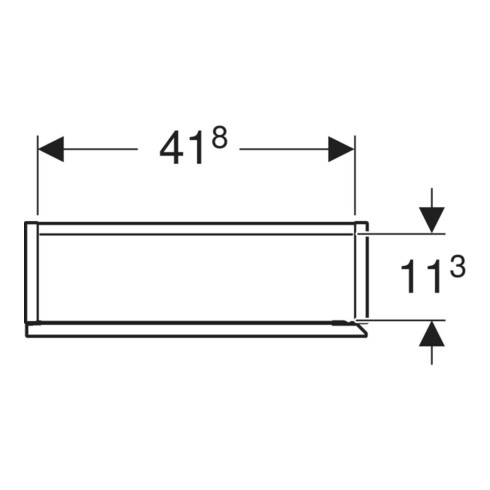 Geberit Armoire suspendue 45x70x15 cm, droite, 1 porte, chêne naturel/mélaminé structuré