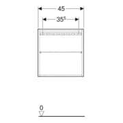 Geberit Armoire suspendue Acanto carrée, 1 porte, L. 45 cm, la. ma / la. gl-5