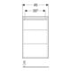 Geberit Armoire suspendue Acanto droite, 1 porte, L 45 cm, blanc laqué / blanc brillant-5