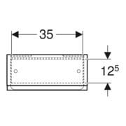 Geberit Armoire suspendue Renova Plan 39x70x17,3 cm, 1 porte, Noyer, F. struct.-2