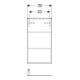 Geberit Armoire suspendue Renova Plan 39x70x17,3 cm, 1 porte, Noyer, F. struct.-4