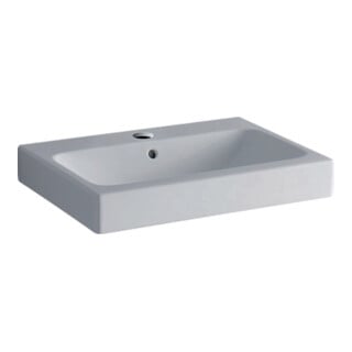 Geberit Aufsatzwaschtisch iCon 60x48,5cm, we., m Hahnloch, mit Überlauf