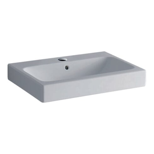 Geberit Aufsatzwaschtisch iCon 60x48,5cm, we., m Hahnloch, mit Überlauf