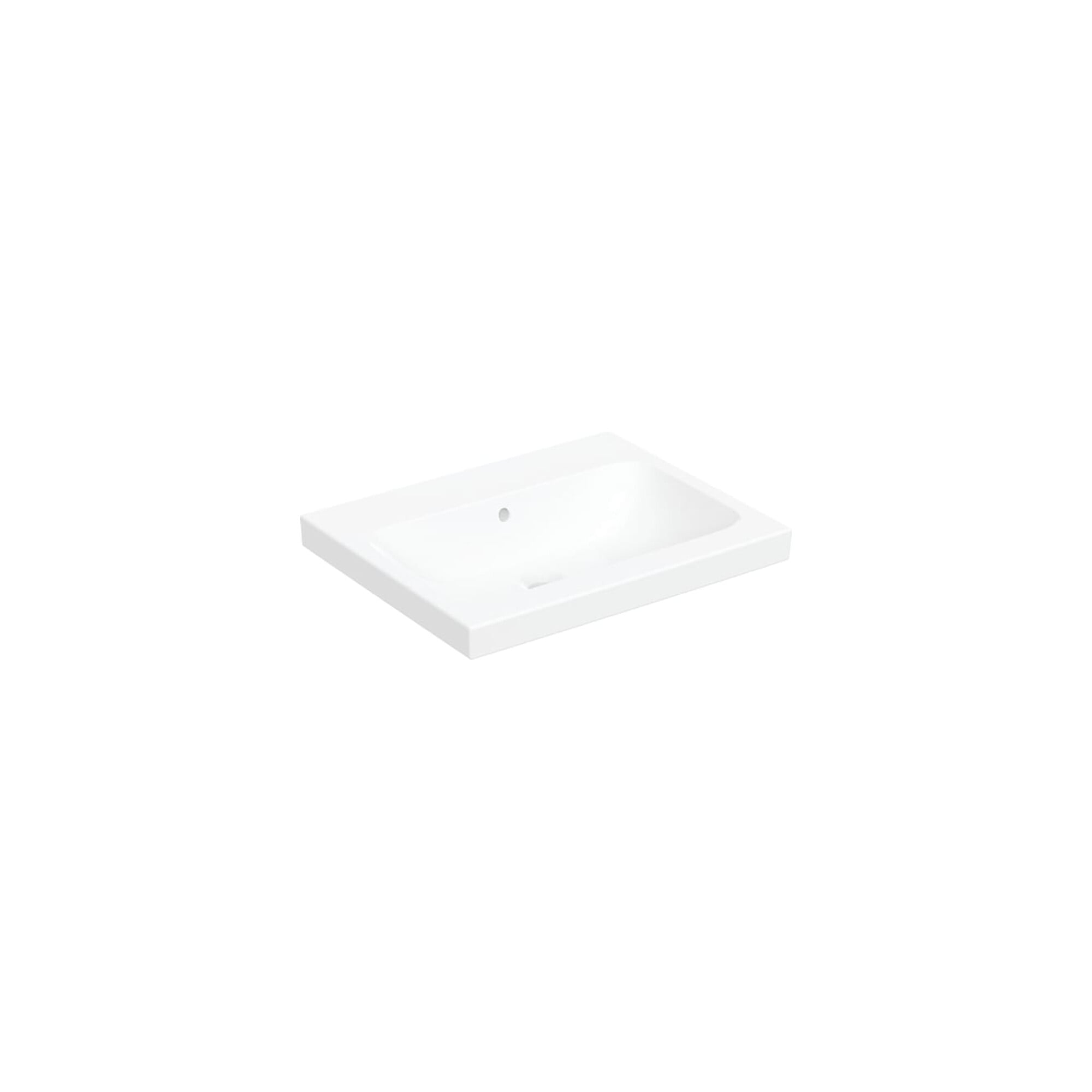 Geberit Aufsatzwaschtisch iCon 60x48cm, o HL, m ÜL, f Arbeitspl., we.