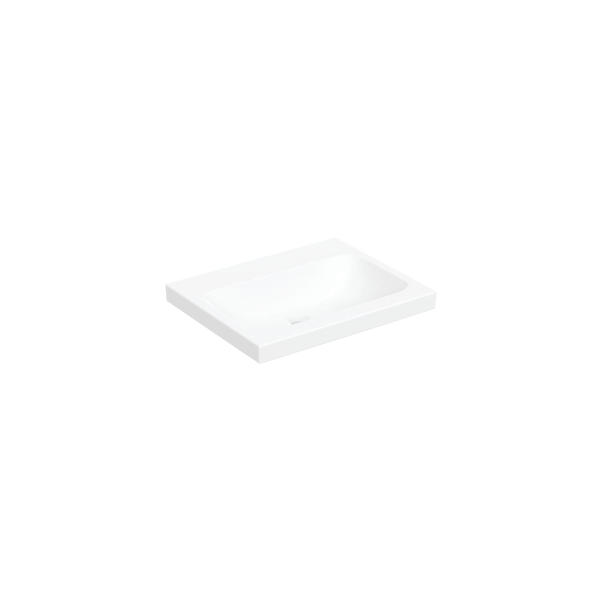 Geberit Aufsatzwaschtisch iCon 60x48cm, o HL, o. ÜL, f Arbeitspl., we.
