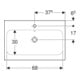 Geberit Aufsatzwaschtisch iCon 75x48cm, HL mi, m Ü, f Arb.Pl., w K-Tect-2