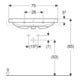 Geberit Aufsatzwaschtisch iCon 75x48cm, HL mi, m Ü, f Arb.Pl., w K-Tect-5