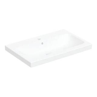 Geberit Aufsatzwaschtisch iCon 75x48cm, HL mi, m ÜL, f Arbeitspl., we.
