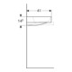 Geberit Aufsatzwaschtisch One 50x41cm, HL mi, o Ü, w K-Tect/Bl we. gl