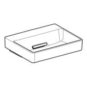 Geberit Aufsatzwaschtisch One 50x41cm, o HL + ÜL, we. K-Tect/Bl we. gl-2