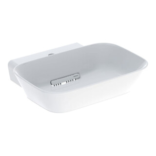 Geberit Aufsatzwaschtisch One 50x42,5cm, Schale, HL mi, o Ü, w K-Tec/B