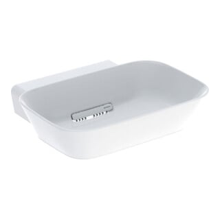 Geberit Aufsatzwaschtisch One 50x42,5cm, Schale, o HL + Ü, w K-Tec/Bl