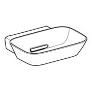 Geberit Aufsatzwaschtisch One 50x42,5cm, Schale, o HL + Ü, w K-Tec/Bl-2