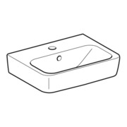 Geberit Aufsatzwaschtisch Renova Plan 45x34cm, Hahnl. mit., m ÜL, we. KeraTect-2