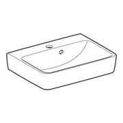 Geberit Aufsatzwaschtisch Renova Plan 50x38cm, Hahnl. mit., m ÜL, we. KeraTect-2