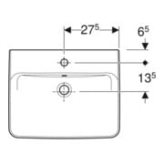 Geberit Aufsatzwaschtisch Renova Plan 55x44cm, Hahnl. mit., mit Überlauf, weiß-4