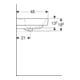 Geberit Aufsatzwaschtisch Renova Plan 75x48cm, HL mi, m Ü, Abl, we. K-Tect